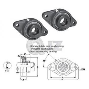 2x 2in 2-Bolts Flange Units Cast Iron SAFL211-32 Mounted Bearing SA211-32G+FL211