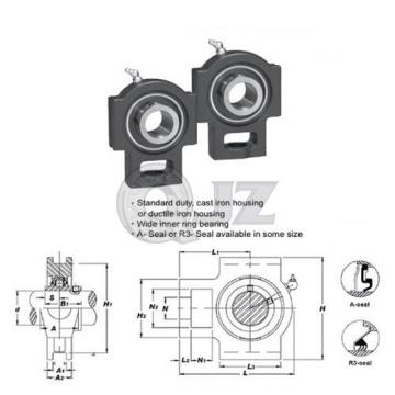 2x 1 1/4 in Take Up Units Cast Iron UCT206-20 Mounted Bearing UC206-20 + T206