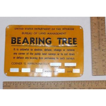 BEARING TREE - Metal SIGN - UNITED STATES DEPARTMENT OF THE INTERIOR