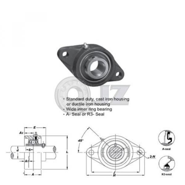 1 in 2-Bolts Flange Units Cast Iron UCFL205-16 Mounted Bearing UC205-16+FL205 #2 image