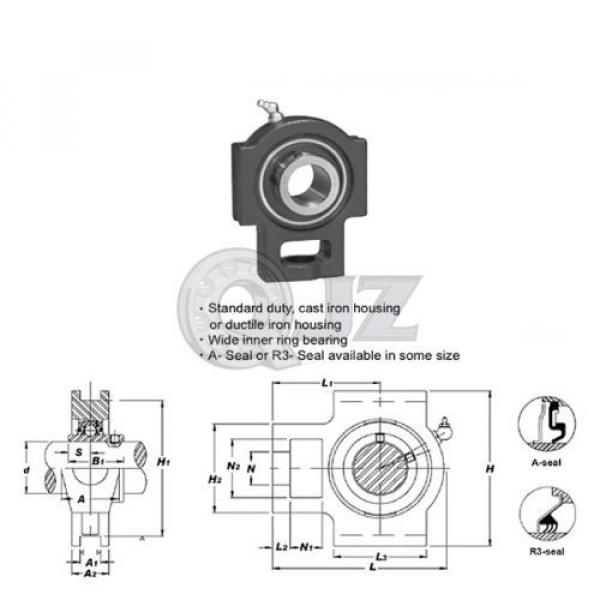 1 1/2 in Take Up Units Cast Iron UCT208-24 Mounted Bearing UC208-24 + T208 #2 image