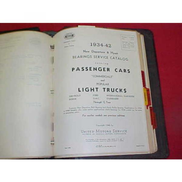 1930&#039;s 1940&#039;s NEW DEPARTURE HYATT BEARINGS NOS PARTS BOOK CATALOG UNITED MOTORS #3 image